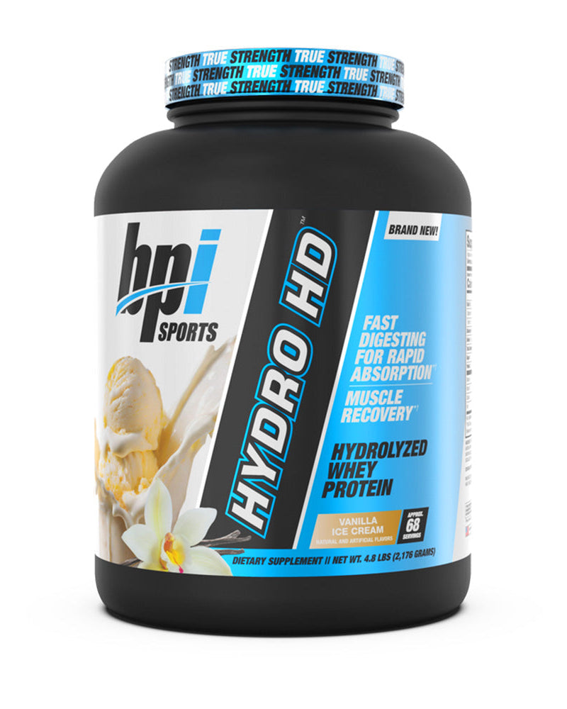 hydro hd 68 serv vanilla ice cream.jpg BPI Sports Hydro HD Hydrolyzed Whey Protein, Fast-Absorbing Protein Formula