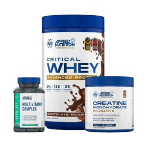 Applied Nutrition Critical Whey Blend + Creatine Monohydrate + Multivitamin Complex – Complete Fitness Stack