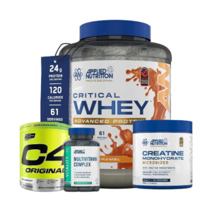 Applied Nutrition Critical Whey + Micronized Creatine + Cellucor C4 + Multivitamin Complex